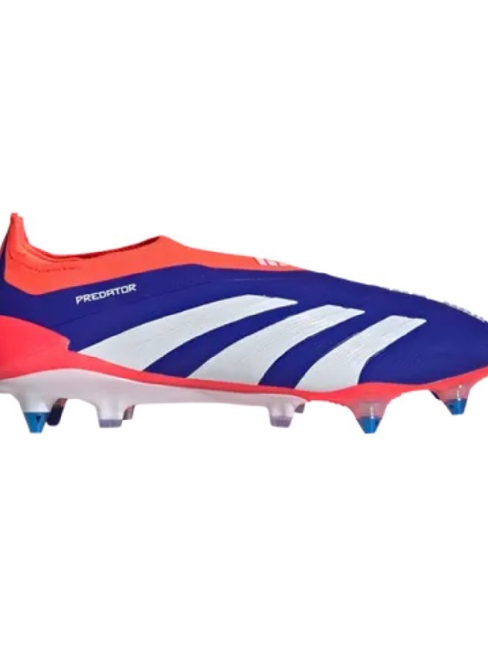 adidas Predator Laceless Soccer Cleats - Blue/Coral/White